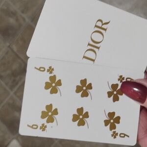 Dior 6 of clovers playing card collectors card from BEE Deck in magnetic case